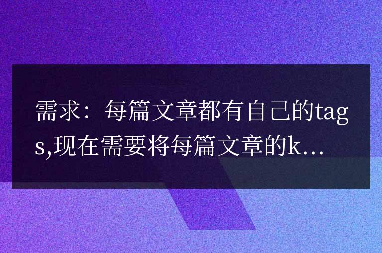 帝國cms如何把文章tags標簽當做keywords關鍵字使用調用