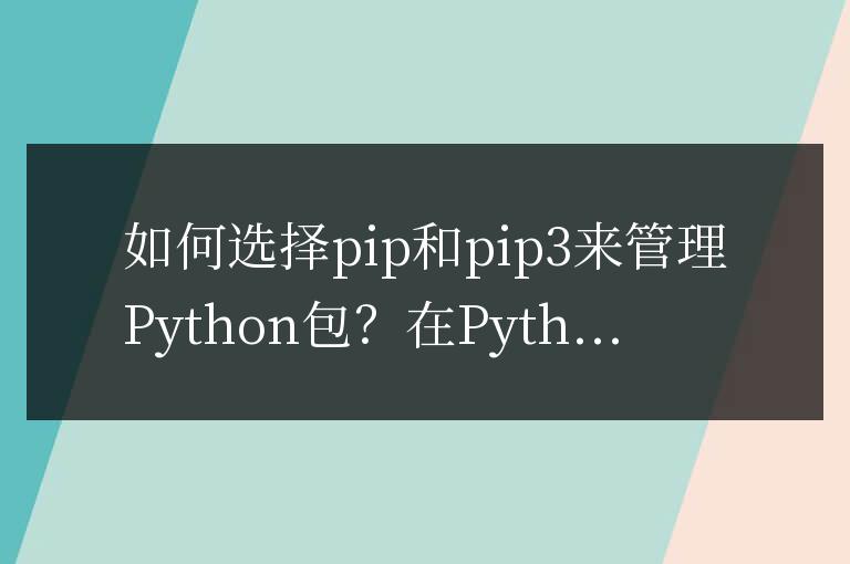 選擇Python包管理工具：pip與pip3