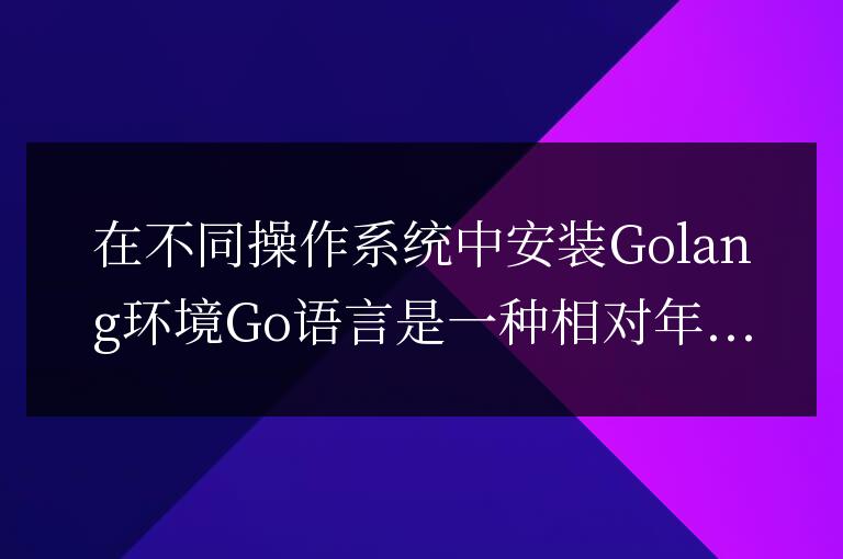 詳細解讀：如何在不同操作系統中安裝Golang環境