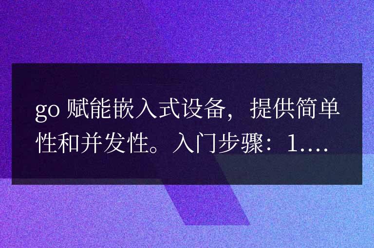 用 Golang 賦能嵌入式設備