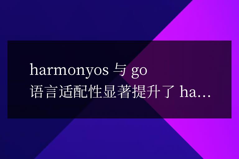 HarmonyOS 與 Go 語言的適配性解析